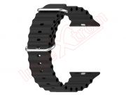 Black silicone band for smartwatch Apple Watch Ultra 49mm, A2684